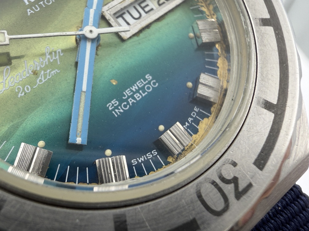 Vintage ROYCE Leadership Automatic Diver 20 ATM Cal AS 2066 Degrade Dial - 43 mm – Image 6