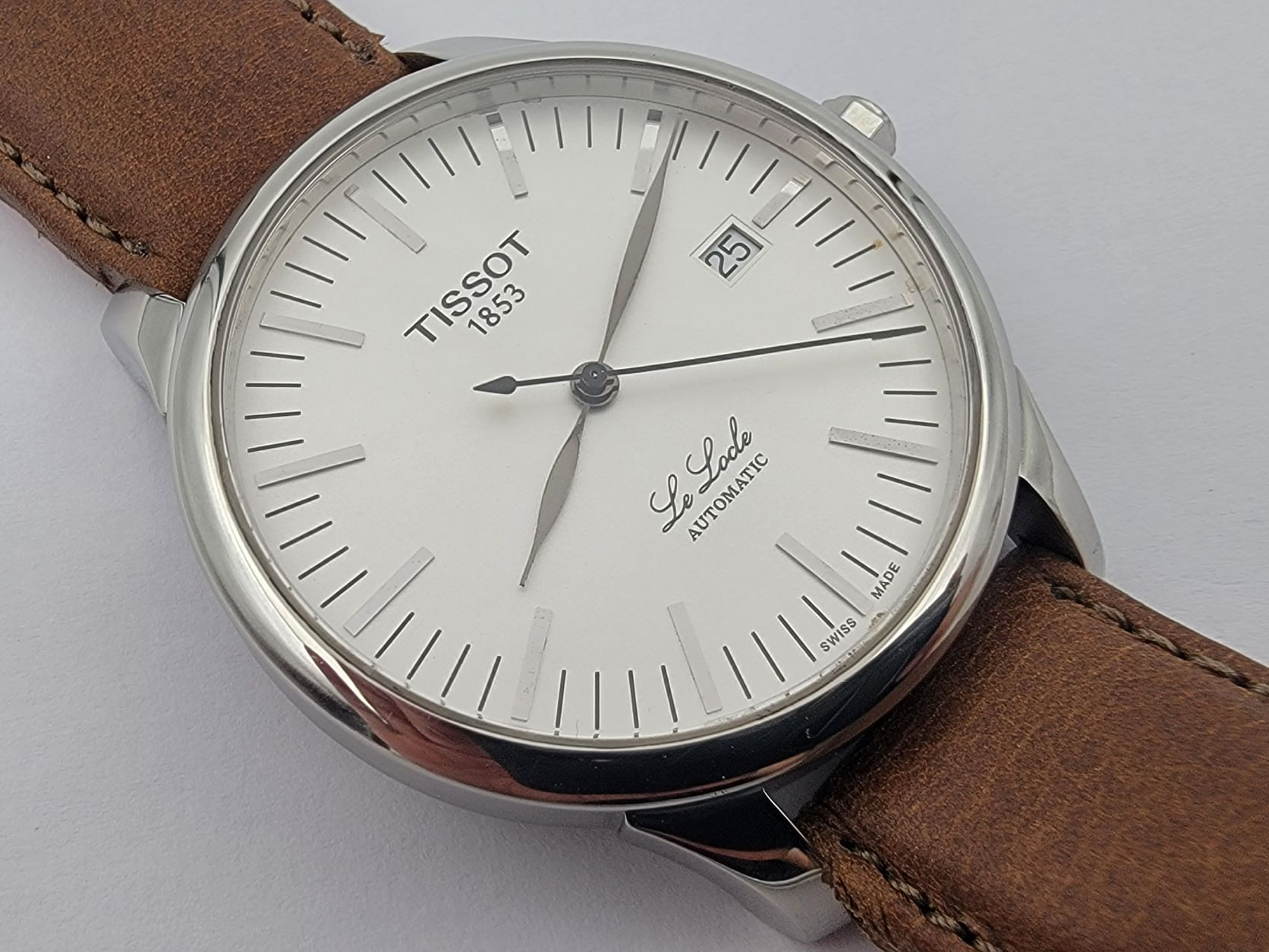 TISSOT Le Locle L 164 / 264 Automatic Date Cal ETA 2824-2 White Dial - 39 mm – Image 1