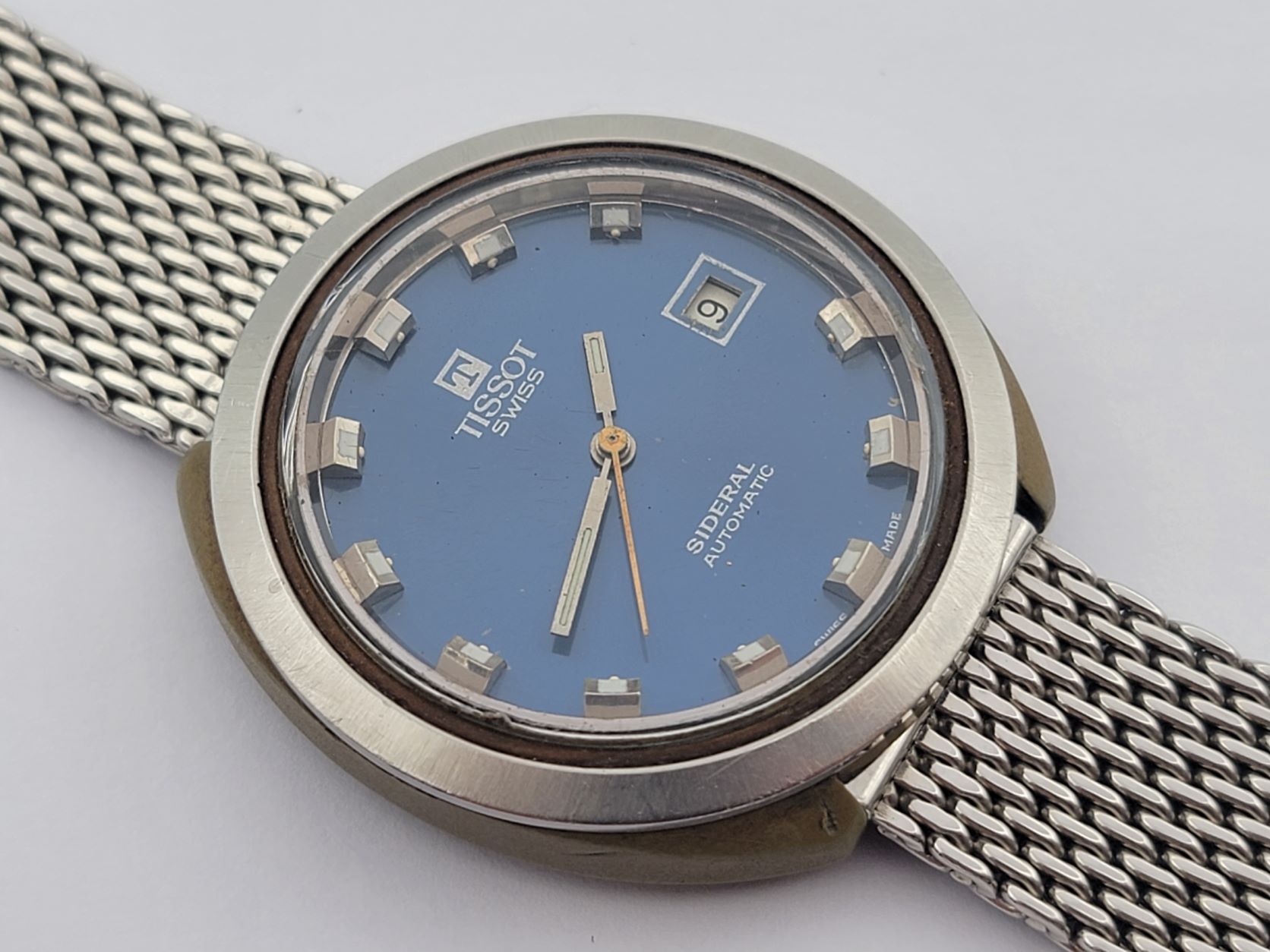 TISSOT Sideral Vintage Automatic Date Fiberglass Case - Blue Dial - 39 mm – Image 2