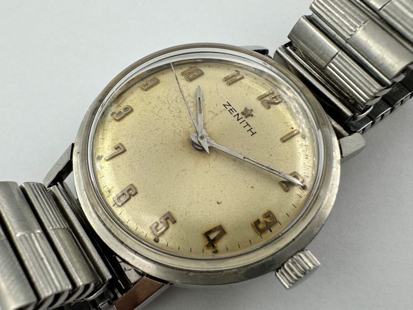 Vintage ZENITH Arabic Dial Manual Winding Cal 2532 All Stainless Steel - 34 mm – Image 2