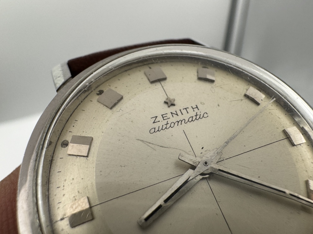 Vintage ZENITH Stellina Date Crosshair Pie Pan Dial Automatic Cal 2542PC - 34 mm – Image 5