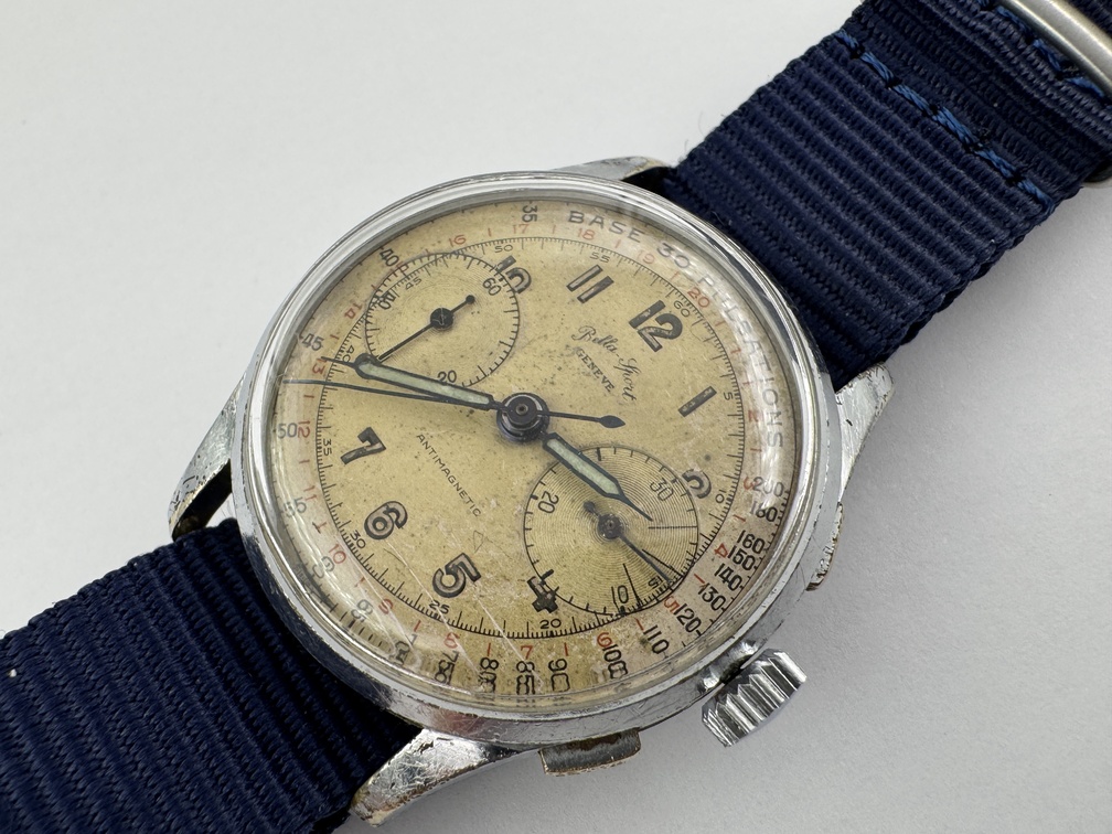 Vintage BELLA-SPORT Pulsations Chronograph Cal Landeron 48 Manual Wind - 34 mm – Image 2