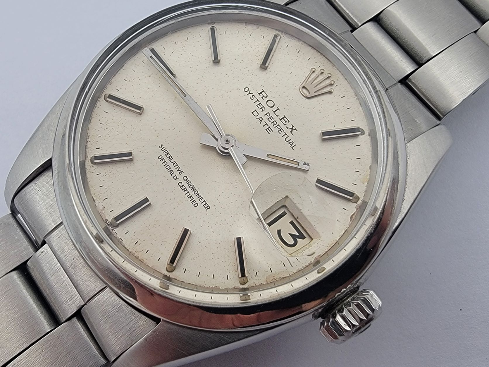 Vintage ROLEX 1500 Oyster Perpetual Date Automatic Cal 1560 SERVICED - 34 mm – Image 3