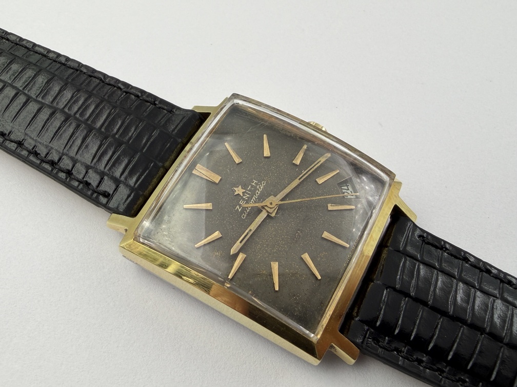 ZENITH Square "Kennedy" Tropical Dial Gold Plated Cal 2562 PC Automatic - 29 mm – Image 1