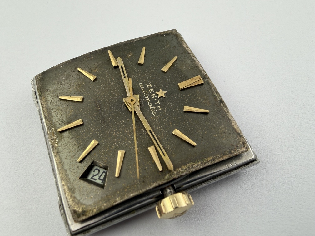 ZENITH Square "Kennedy" Tropical Dial Gold Plated Cal 2562 PC Automatic - 29 mm – Image 8