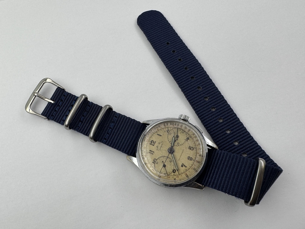 Vintage BELLA-SPORT Pulsations Chronograph Cal Landeron 48 Manual Wind - 34 mm – Image 11