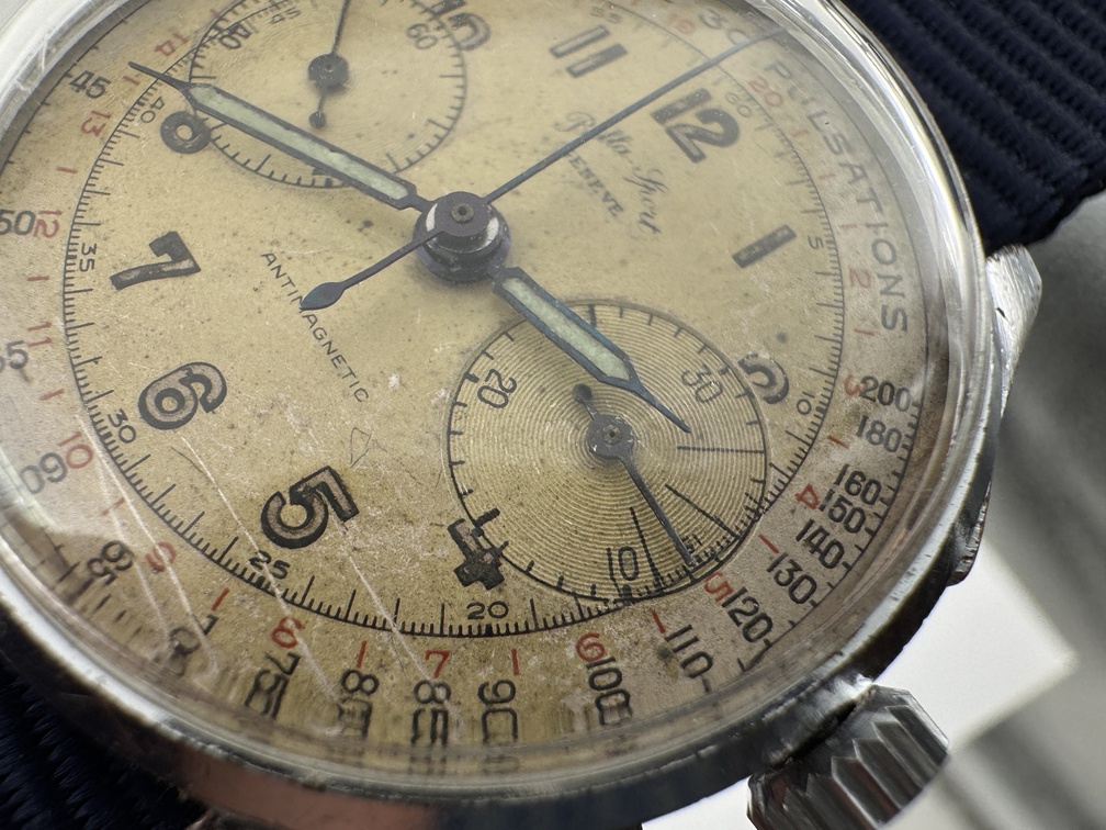 Vintage BELLA-SPORT Pulsations Chronograph Cal Landeron 48 Manual Wind - 34 mm – Image 7