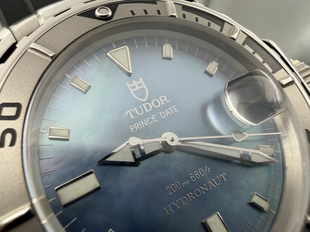 TUDOR Prince Date 89190P Hydronaut Blue MOP Dial Cal ETA 2824-2 Automatic 40 mm – Image 6