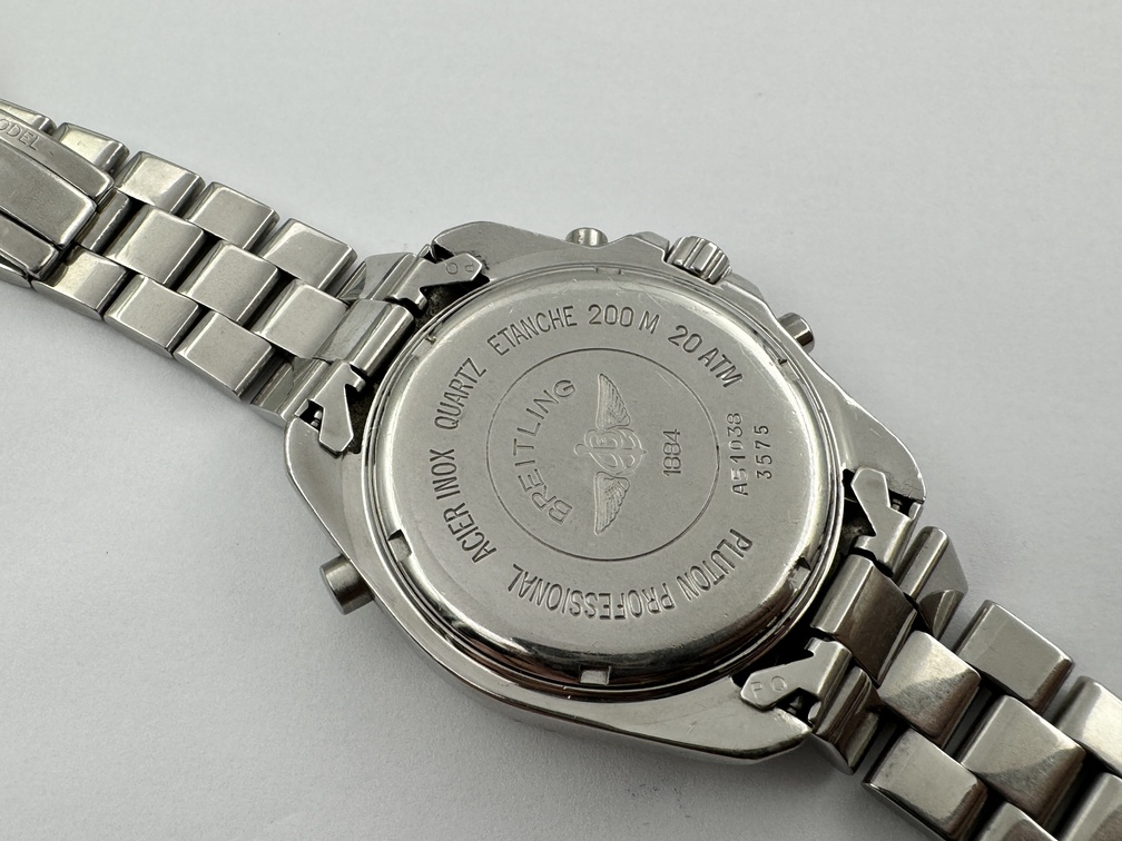 BREITLING A51038 New Pluton 3100 Professional Black Dial Quartz Cal B232 - 41 mm – Image 3