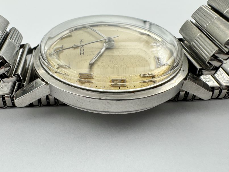 Vintage ZENITH Arabic Dial Manual Winding Cal 2532 All Stainless Steel - 34 mm – Image 4