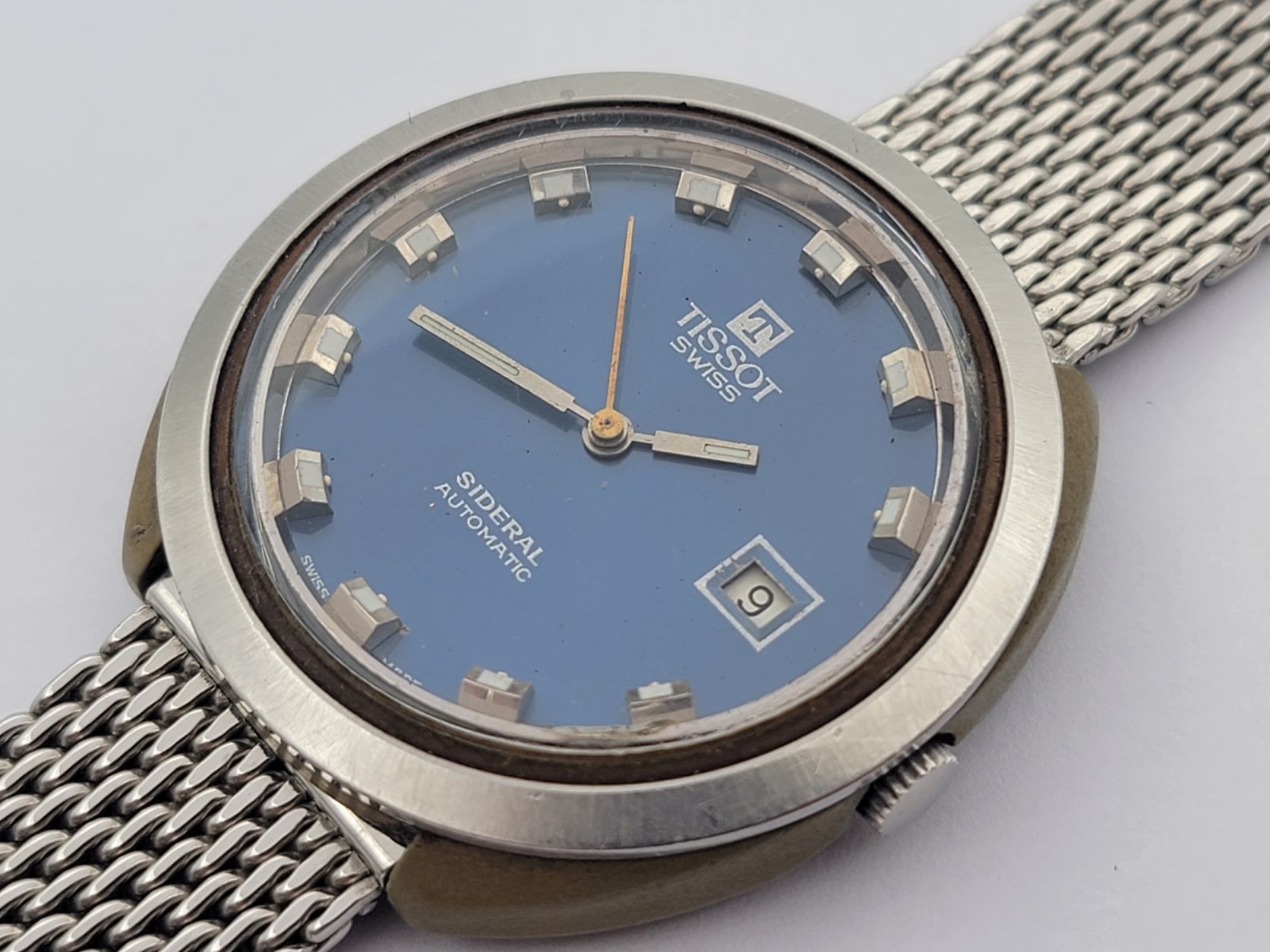TISSOT Sideral Vintage Automatic Date Fiberglass Case - Blue Dial - 39 mm – Image 4