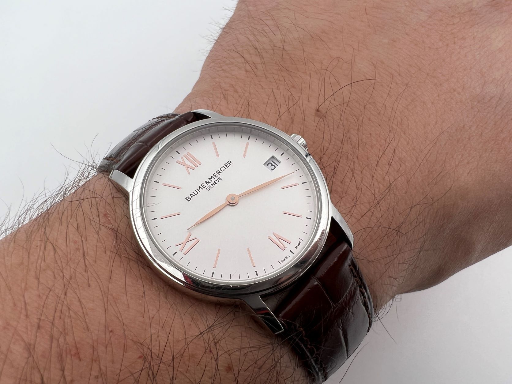BAUME & MERCIER Classima 65492 Date White Dial Stainless Steel Quartz - 33.5 mm – Image 7