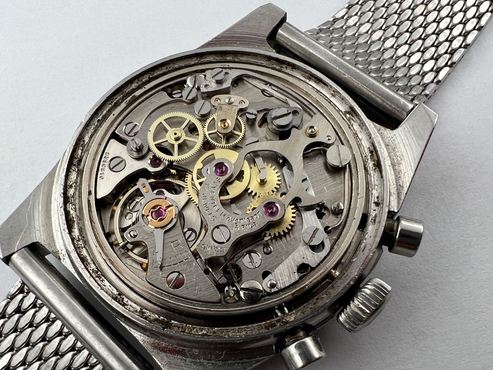VTG TISSOT Seastar 40508-7X Manual Winding Chronograph Cal Lemania 1277 - 36 mm – Imagen 6