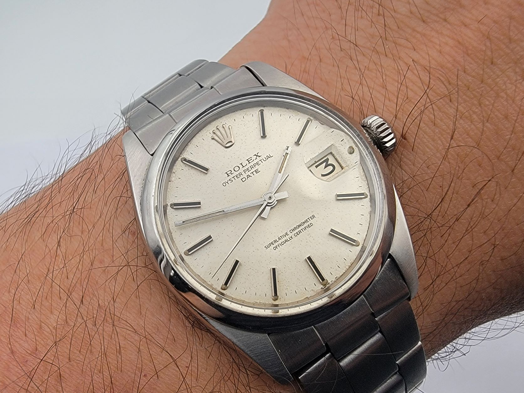 Vintage ROLEX 1500 Oyster Perpetual Date Automatic Cal 1560 SERVICED - 34 mm – Image 4