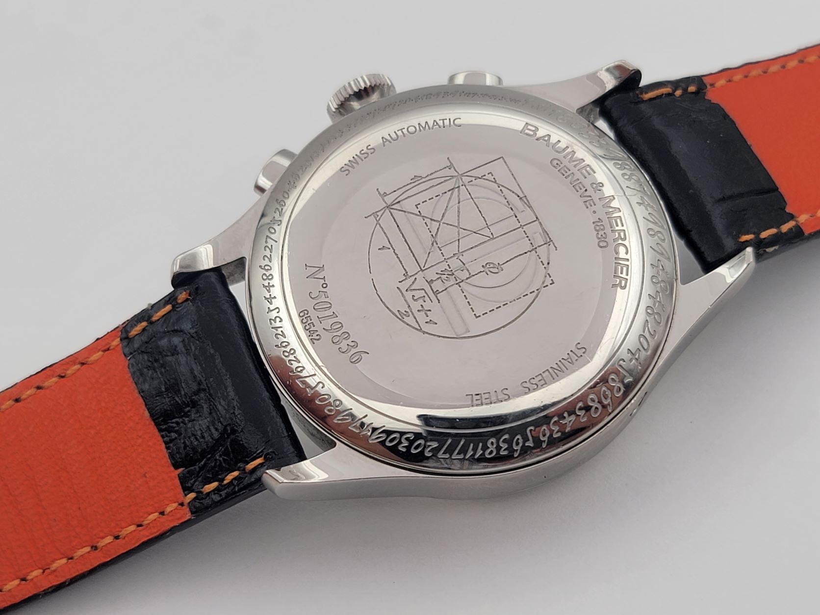 Baume & Mercier 65542 Capeland Chronograph Automatic Cal BM13753 All SS - 38 mm – Image 4