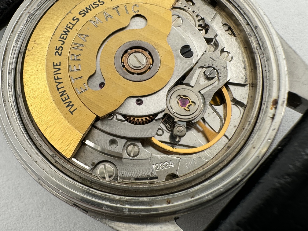 Vintage ETERNA-MATIC 633.2081.41 Silver Date Dial Automatic Cal 12824 - 33 mm – Image 7