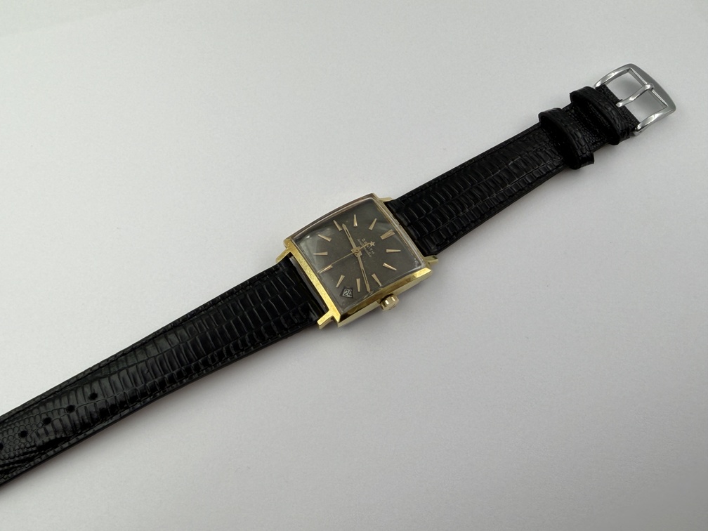 ZENITH Square "Kennedy" Tropical Dial Gold Plated Cal 2562 PC Automatic - 29 mm – Image 12