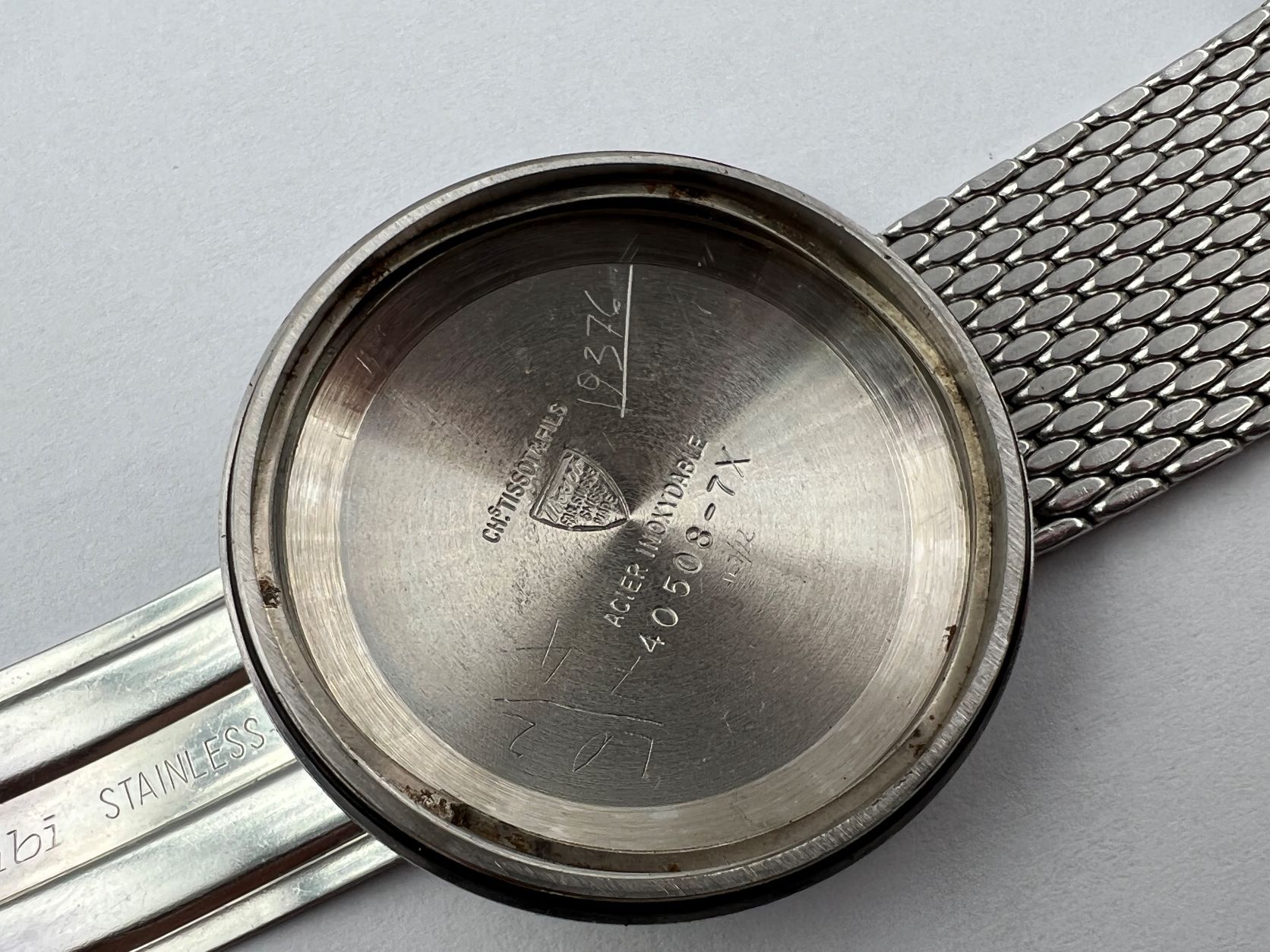VTG TISSOT Seastar 40508-7X Manual Winding Chronograph Cal Lemania 1277 - 36 mm – Imagen 5