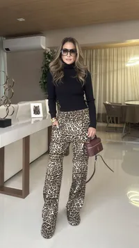 Calça Prega - Animal Print – Default