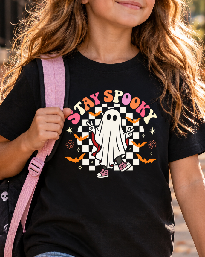Stay Spooky Youth Halloween Shirt – Image 1
