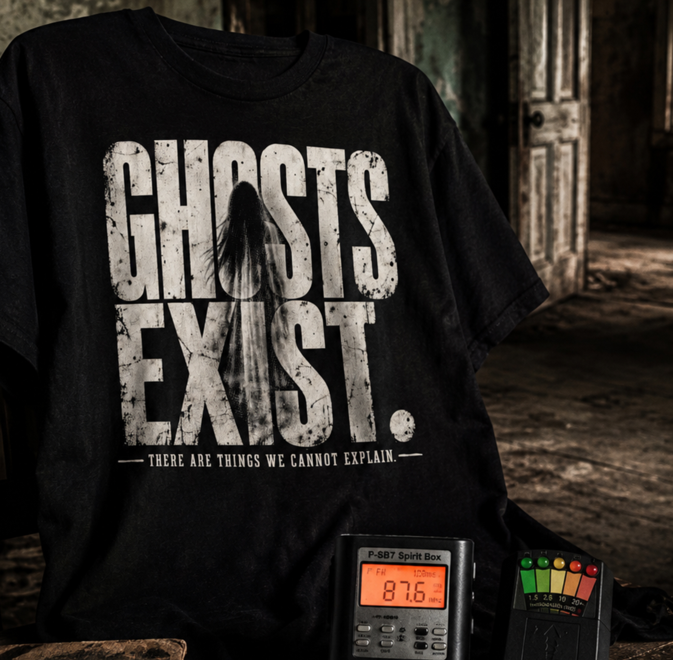 Ghosts Exist Vintage Paranormal T-Shirt – Image 2