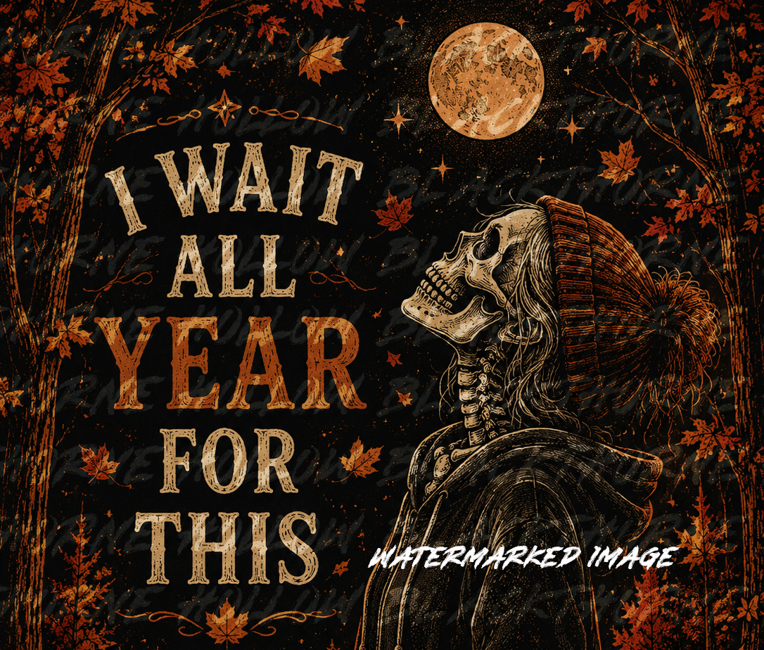 I Wait All Year for This Halloween Tumbler | 20 oz Insulated Travel Cup – Image 3