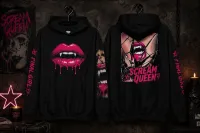 Scream Queen Hoodie | Final Girl Vintage Horror Sweatshirt with Distressed Print – Image 4
