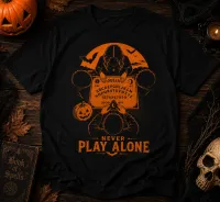 Ouija Board Shirt | Vintage Halloween Graphic, Orange-Black Retro Artwork – Image 2