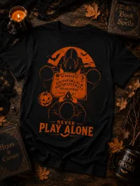 Ouija Board Shirt | Vintage Halloween Graphic, Orange-Black Retro Artwork – Image 3