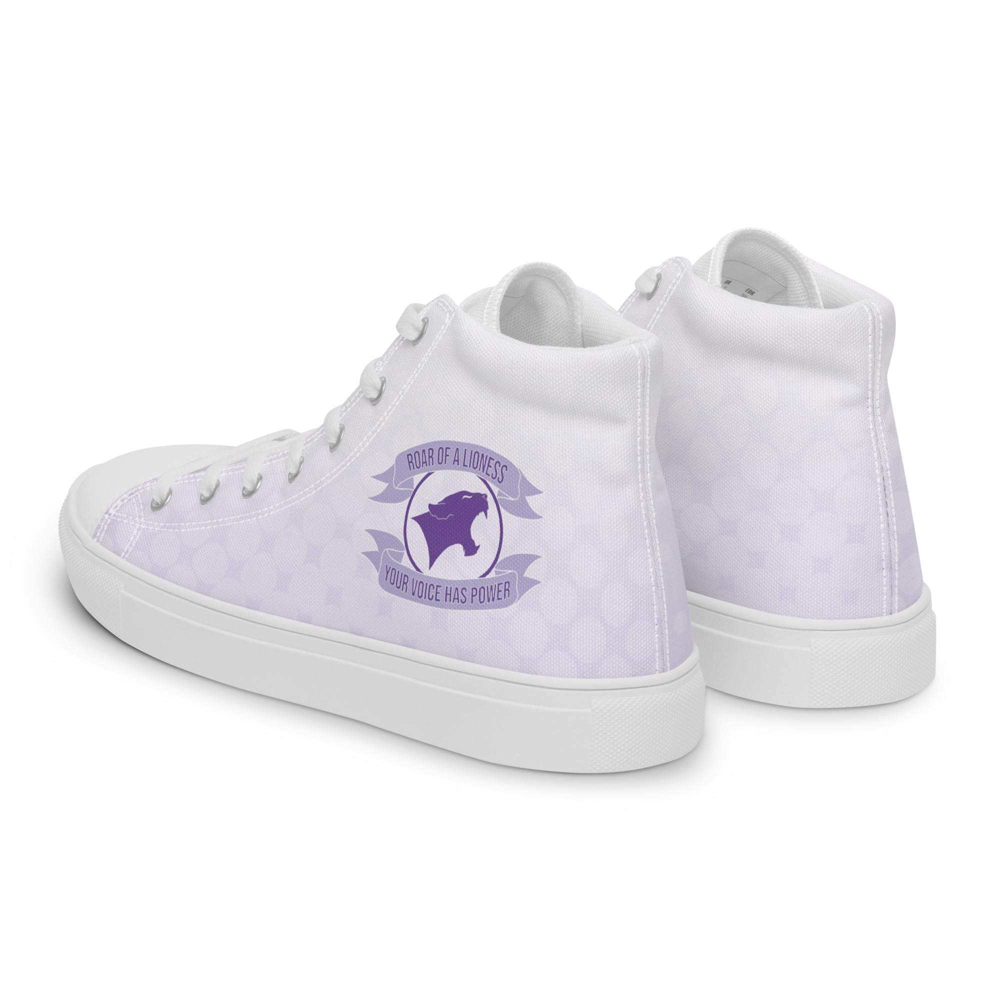 ROAR of the Lioness Men's High Top Canvas Shoes – Image 2