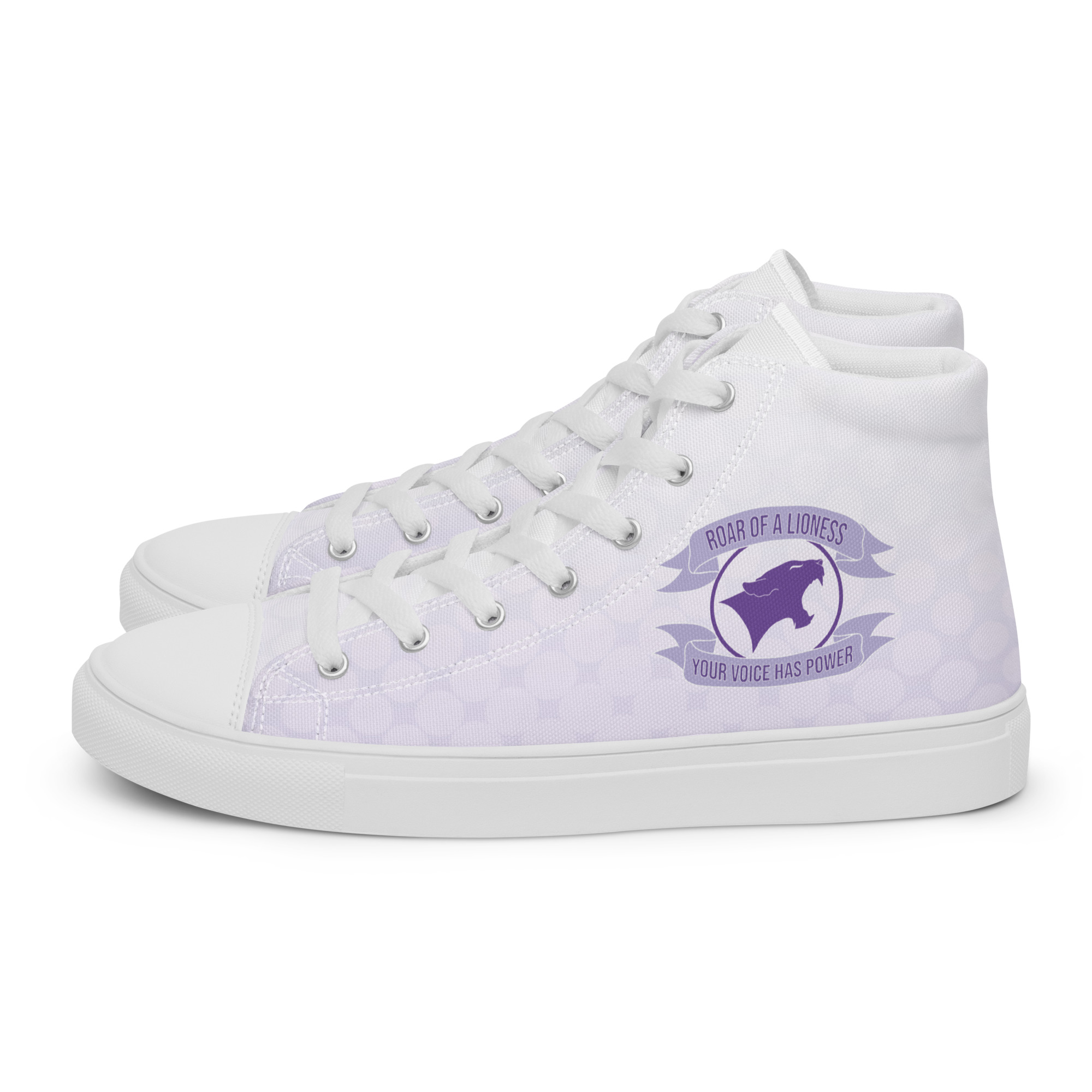ROAR of the Lioness Men's High Top Canvas Shoes – Image 3