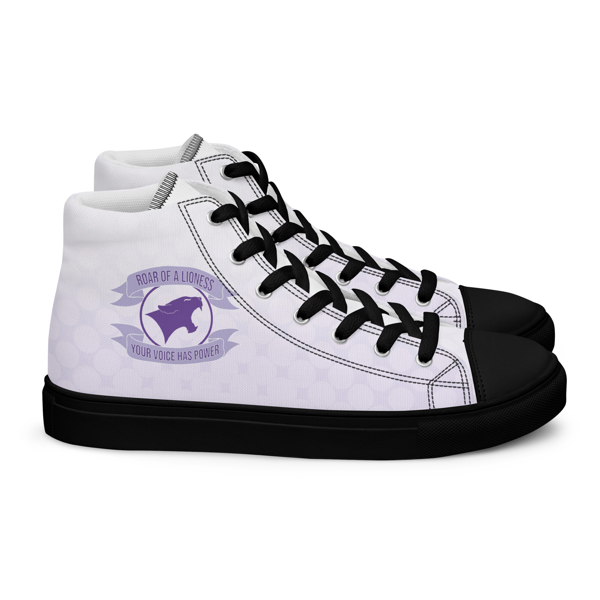 ROAR of the Lioness Men's High Top Canvas Shoes – Image 6