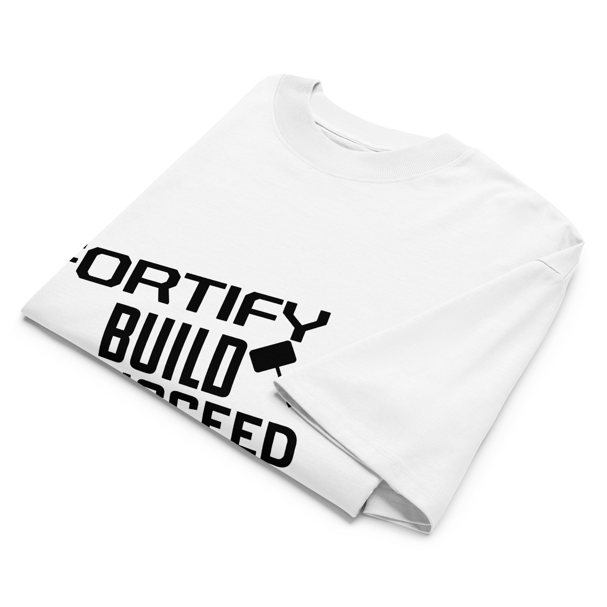 Fortify Build Succeed Unisex Organic Oversized High Neck T-shirt – Image 4