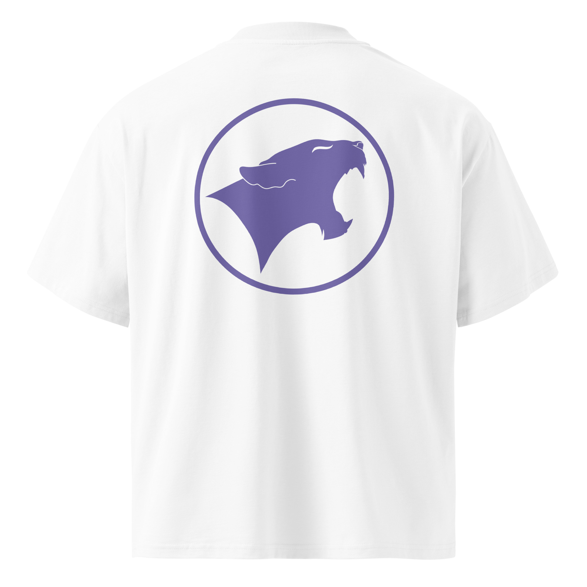 Fortify Build Succeed (purple) Unisex Organic Oversized High Neck T-shirt – Image 6