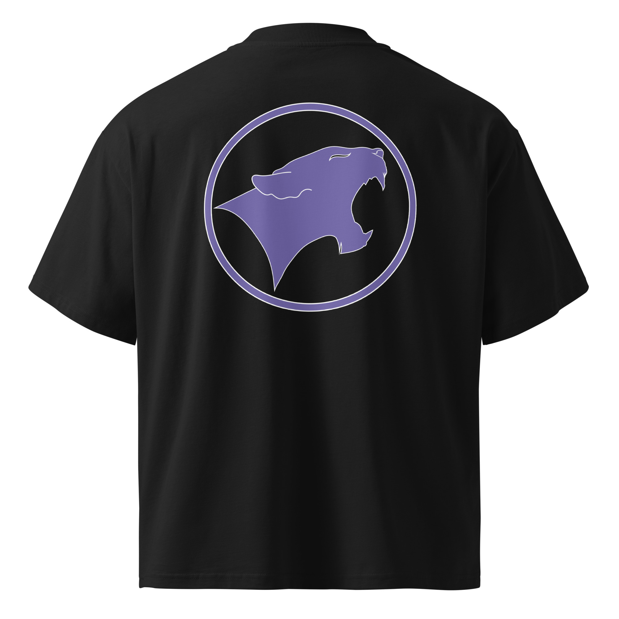 Fortify Build Succeed (purple) Unisex Organic Oversized High Neck T-shirt – Image 2