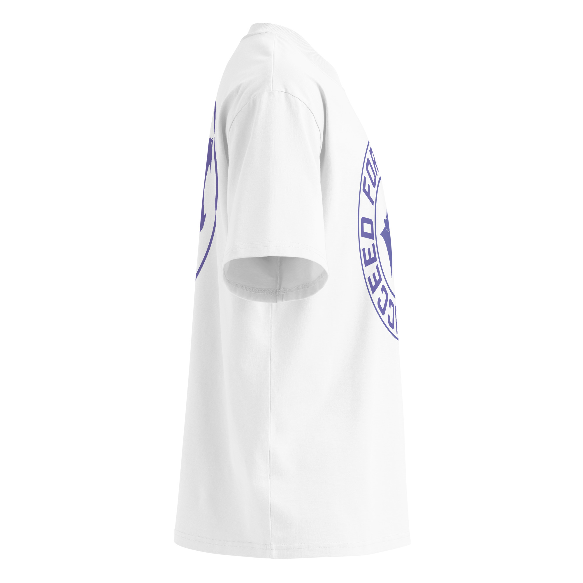 Fortify Build Succeed (purple) Unisex Organic Oversized High Neck T-shirt – Image 8