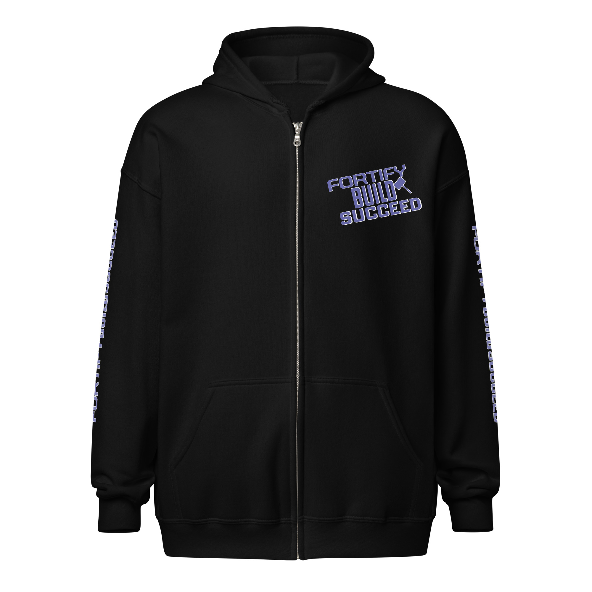 Fortify Build Succeed Unisex Heavy Blend Zip Hoodie – Image 1