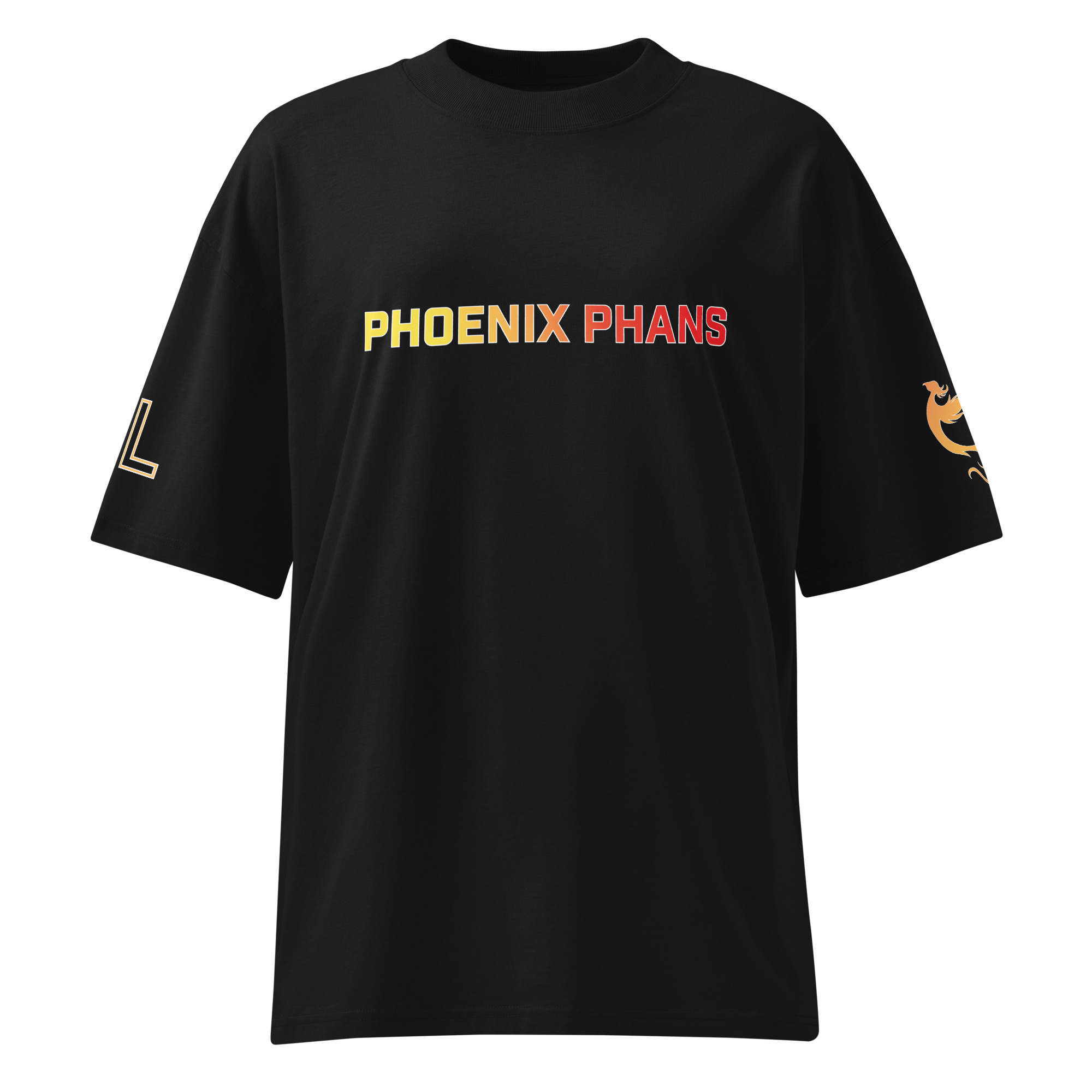 Phoenix Phans Unisex organic oversized high neck t-shirt – M