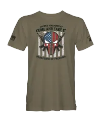2nd Amendment Come & Take It Unisex Blend Shirt 4.4oz – X-Large, Fatigue