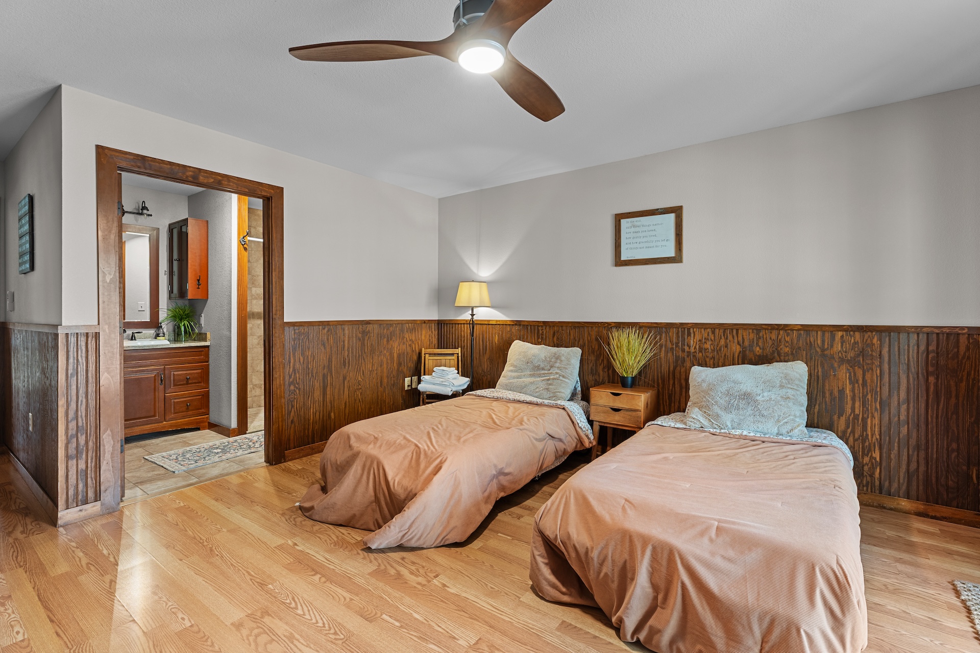 The Clubhouse: Double Twin Bedroom + Private Bath – Image 1