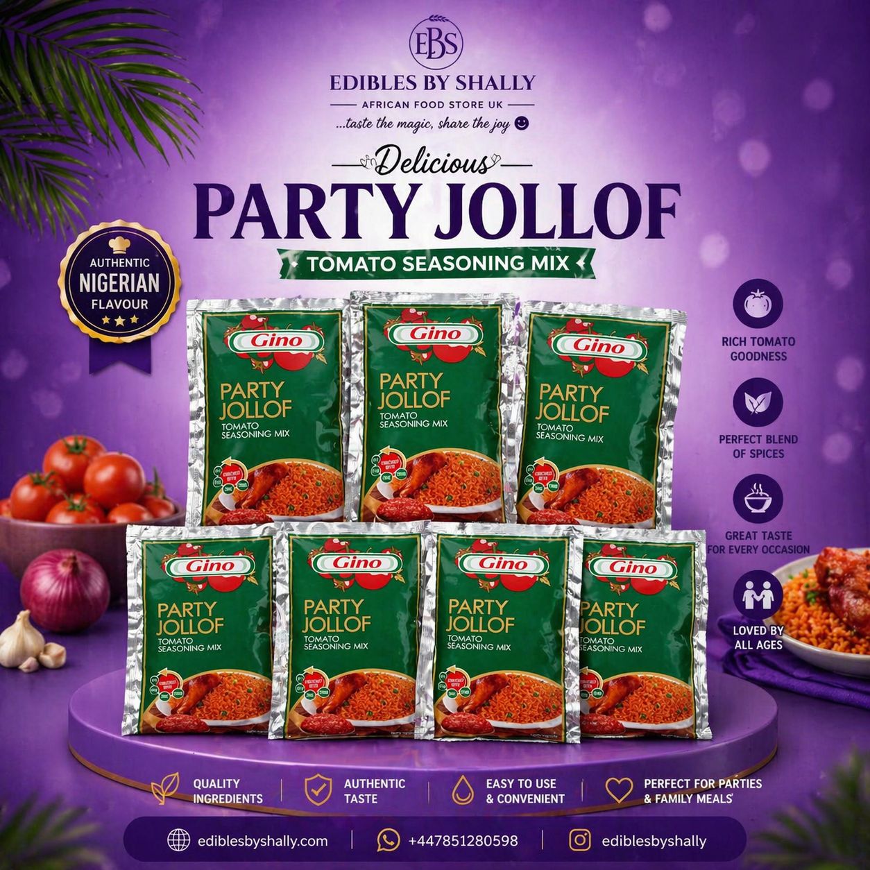  Gino- Party Jollof Tomato Mix Per 1  – Image 1
