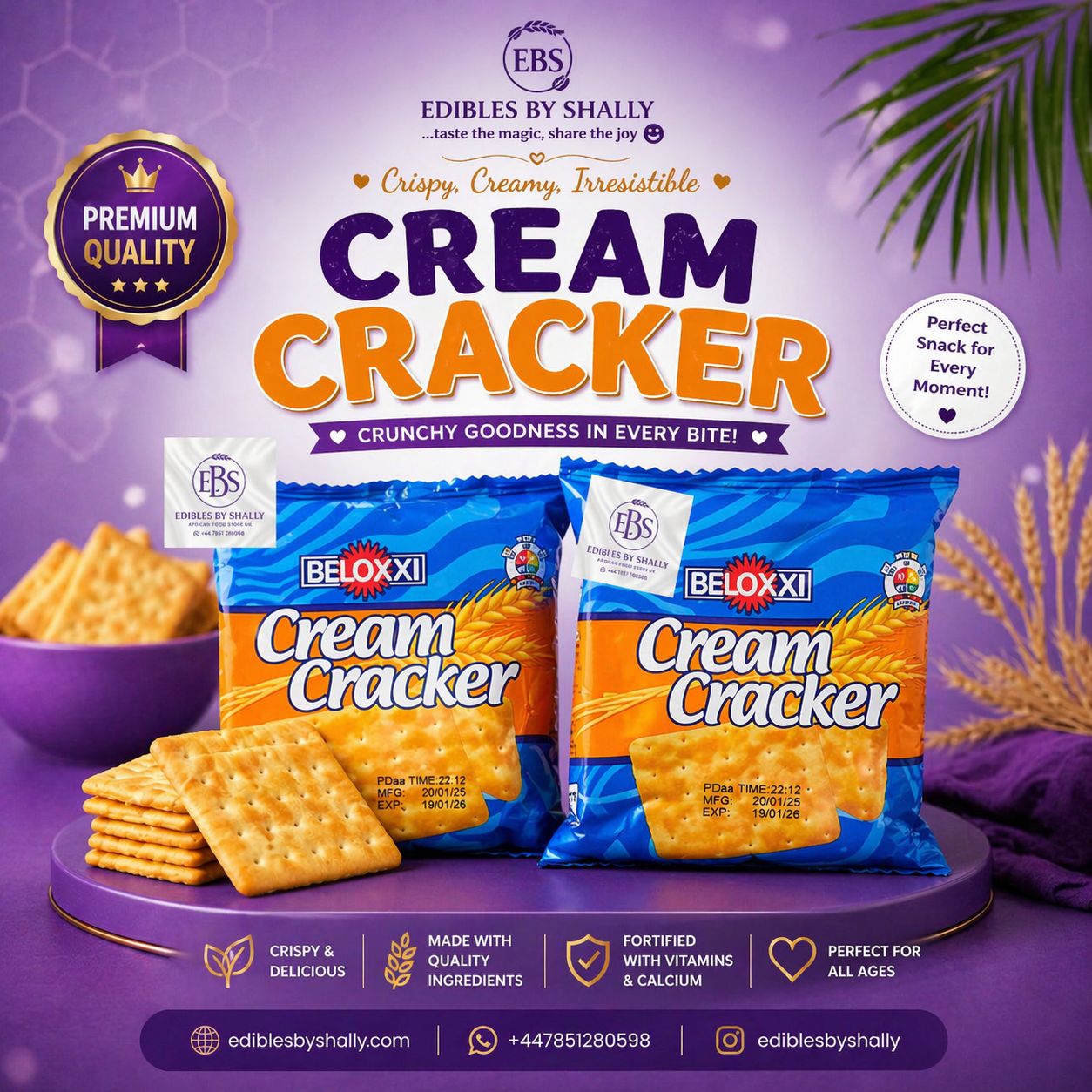 Beloxxi Cream Crackers – 5 Pcs