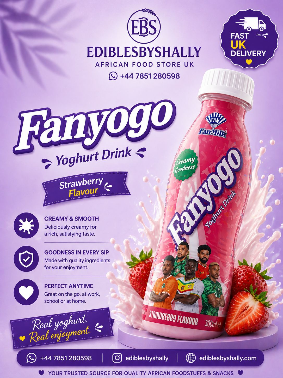 Fanyogo Yoghurt Drink Sweetened 300ml  – Strawberry Flavoured