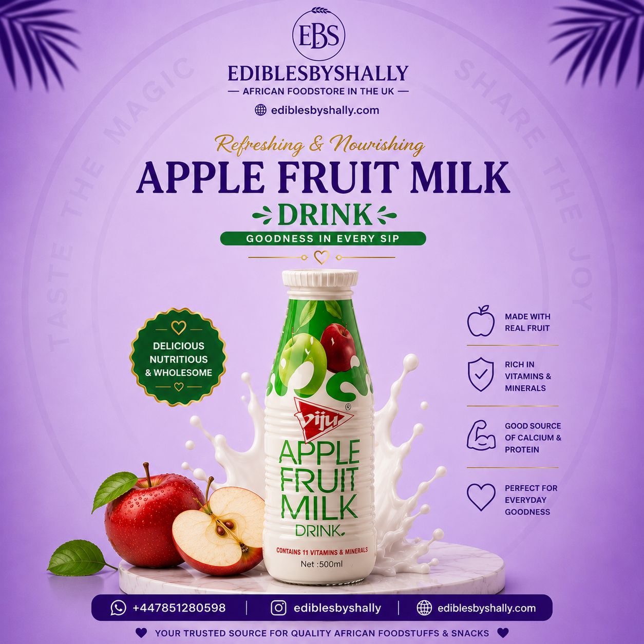 Viju Milk Drink – Viju Milk Drink Apple 500ml
