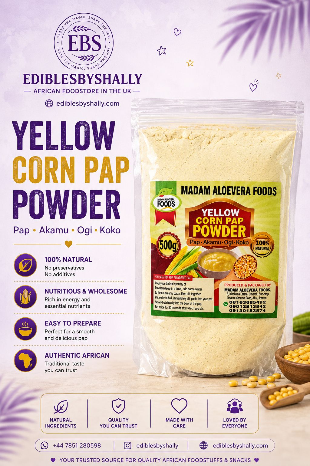 Yellow Corn Pap Powder Ogi 500g – Image 1
