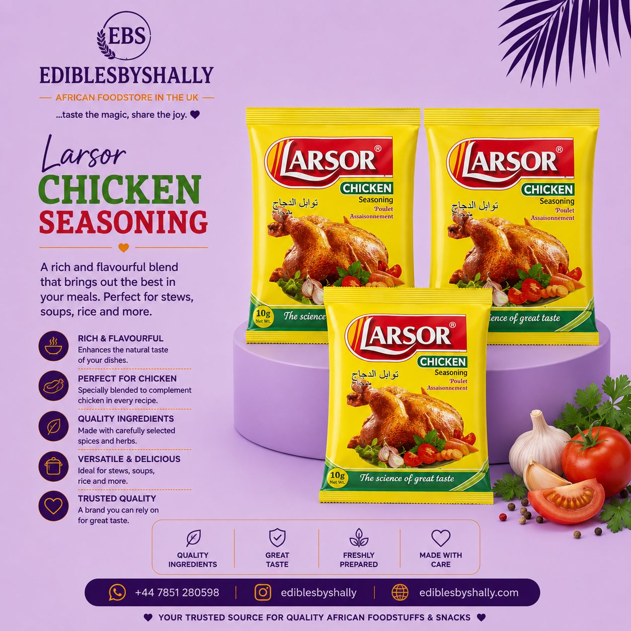 Larsor Seasoning  – Larsor Chicken Seasoning 10g - 2pcs