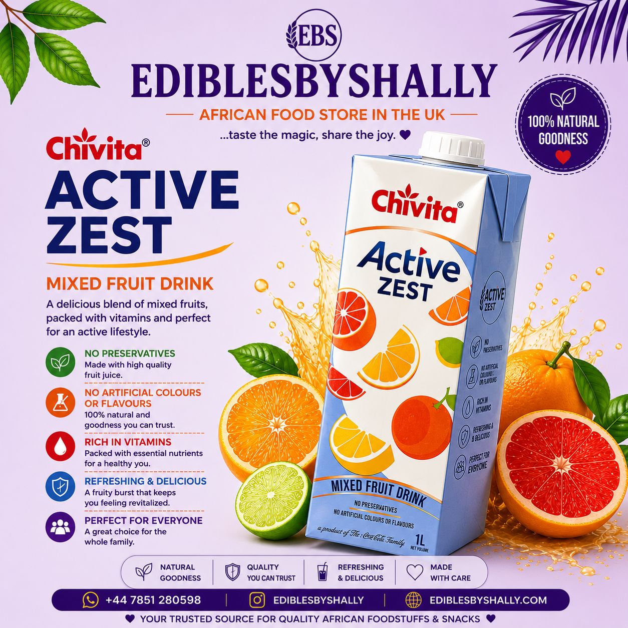 Chivita Active Drinks – Chivita Active Zest 1L