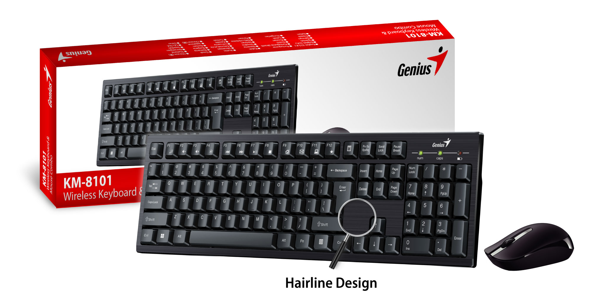 Genius Keyboard-Mouse Set Wireless KM-8101 English – Image 2