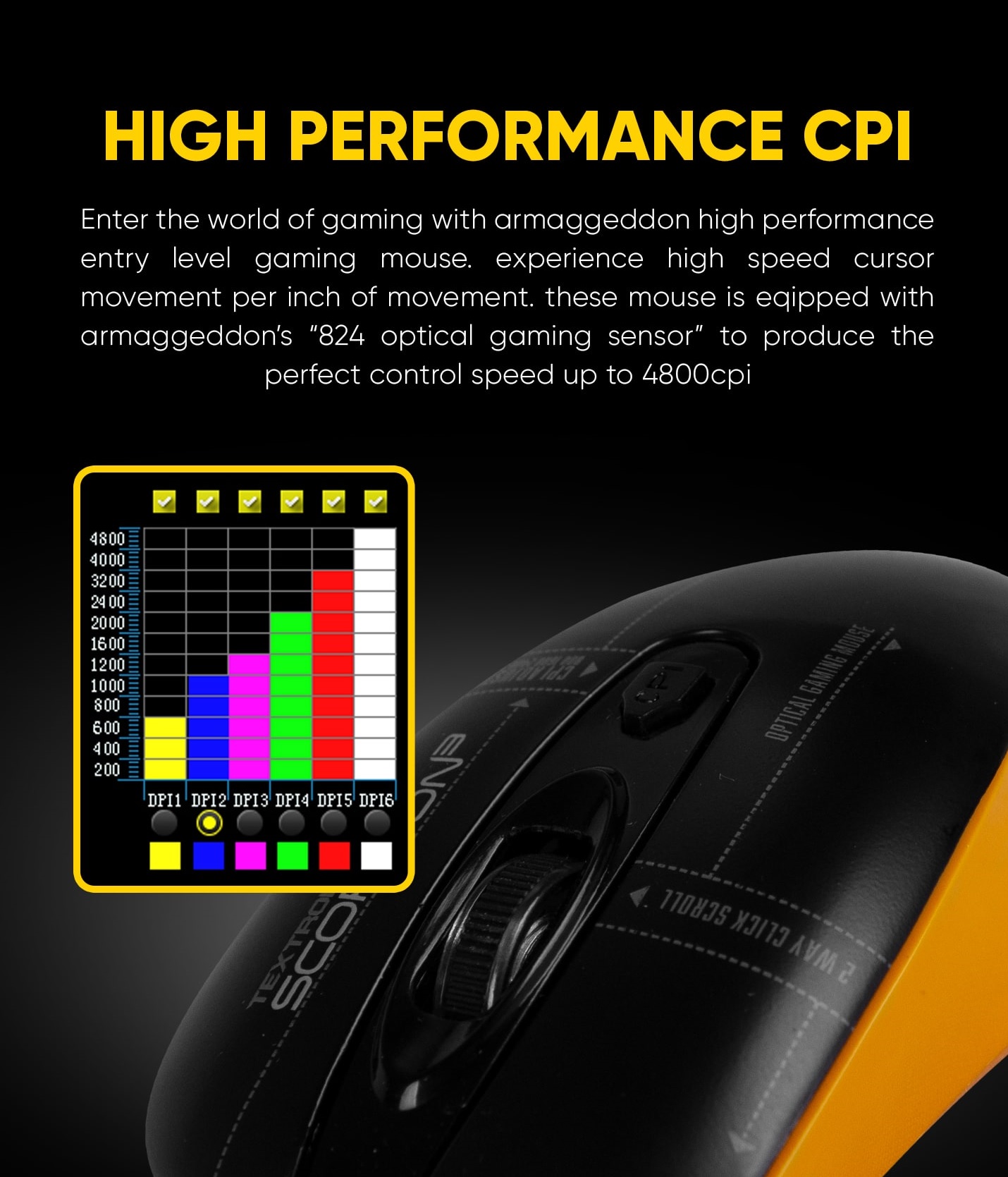 Armaggeddon Scorpion 3 Pro-Gaming Mouse with Free Mousepad – Image 4