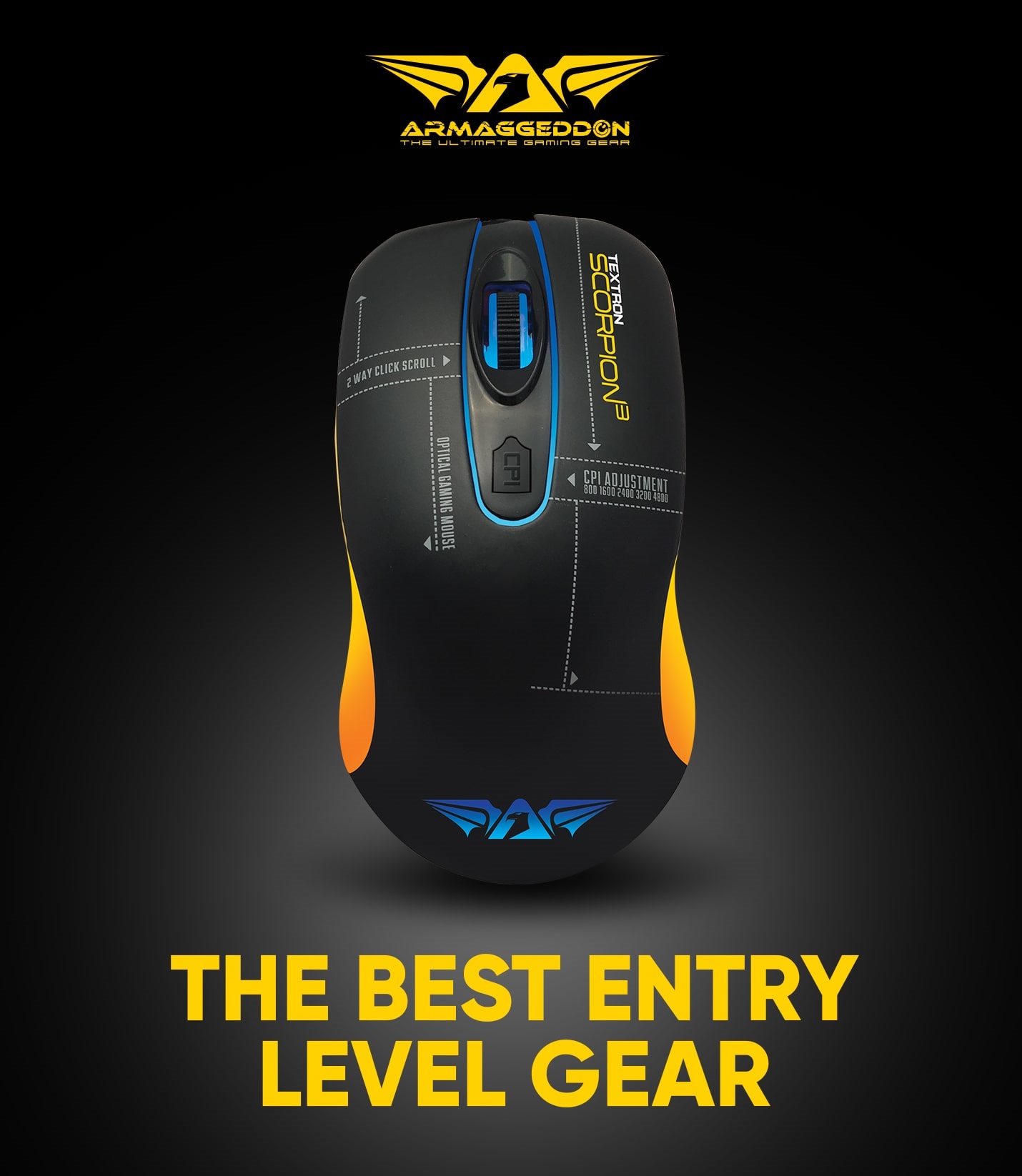 Armaggeddon Scorpion 3 Pro-Gaming Mouse with Free Mousepad – Image 5
